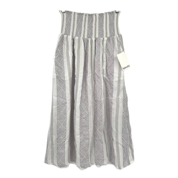 Splendid White/Purple Striped Midi Skirt | New With Tags - Picture 1 of 10